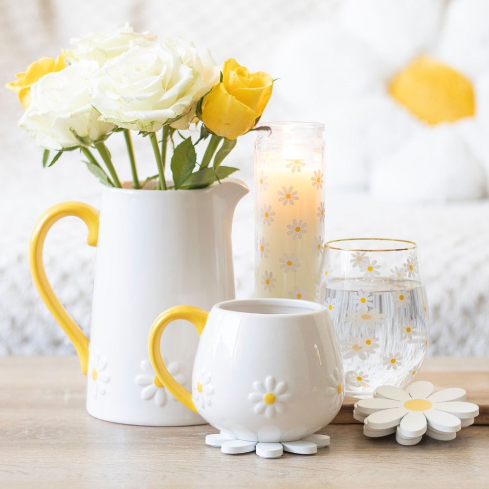 Something Different - Set of 4 Daisy Shaped Coaster Set - Multicolours